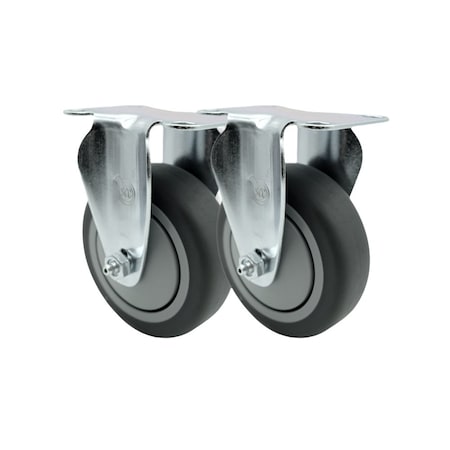 Service Caster FG27275 Rubbermaid Cube Utility Truck Quiet Replacement Rigid Casters, 2PK RUB-SCC-20R414-TPRB-2